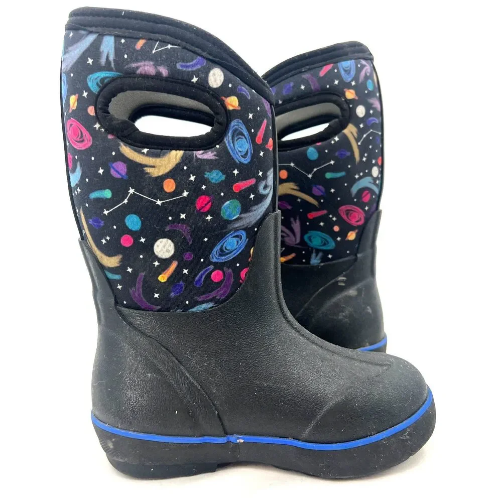 BOGS Classic II Kids Space Galaxy Waterproof Insulated Winter Boots Size 11